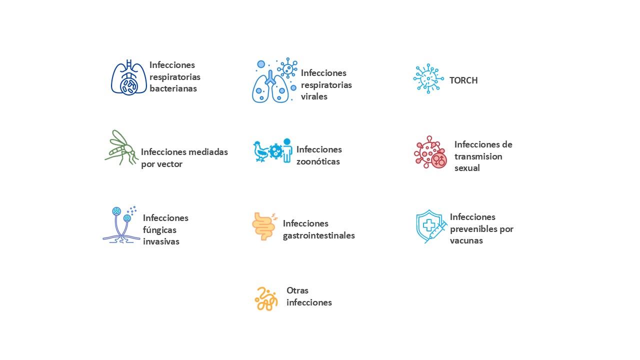 Amplio menú de serología infecciosa